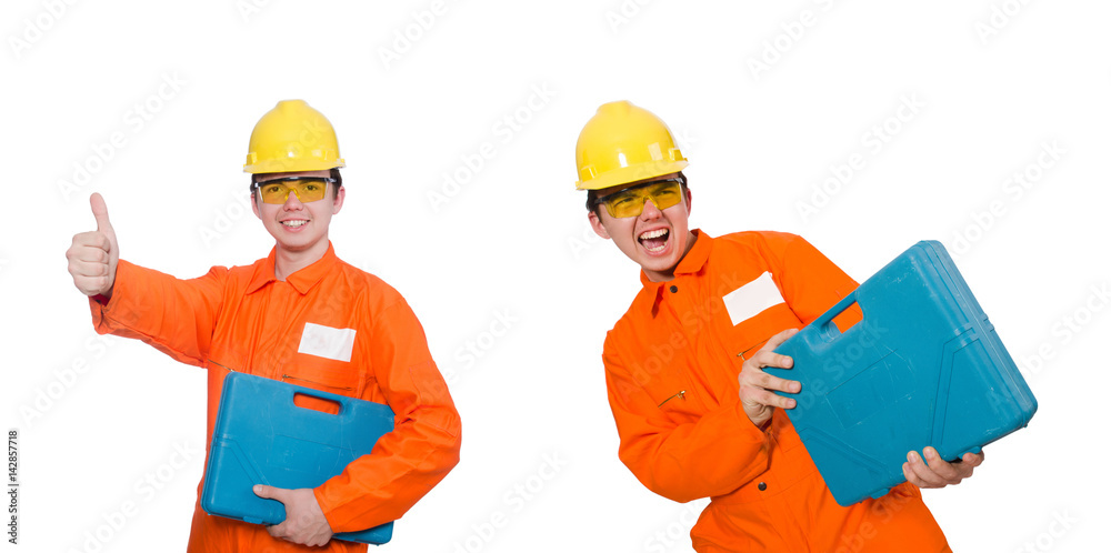 Industrial worker isolated on the white background Industrial worker isolated on the white background