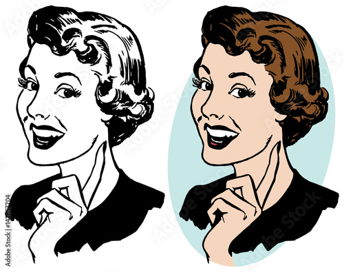 A smiling happy woman