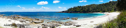 Beautiful tropical beach landscape panorama