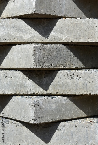 Fototapeta Naklejka Na Ścianę i Meble -  Stacked rock and concrete stepping stone pavers