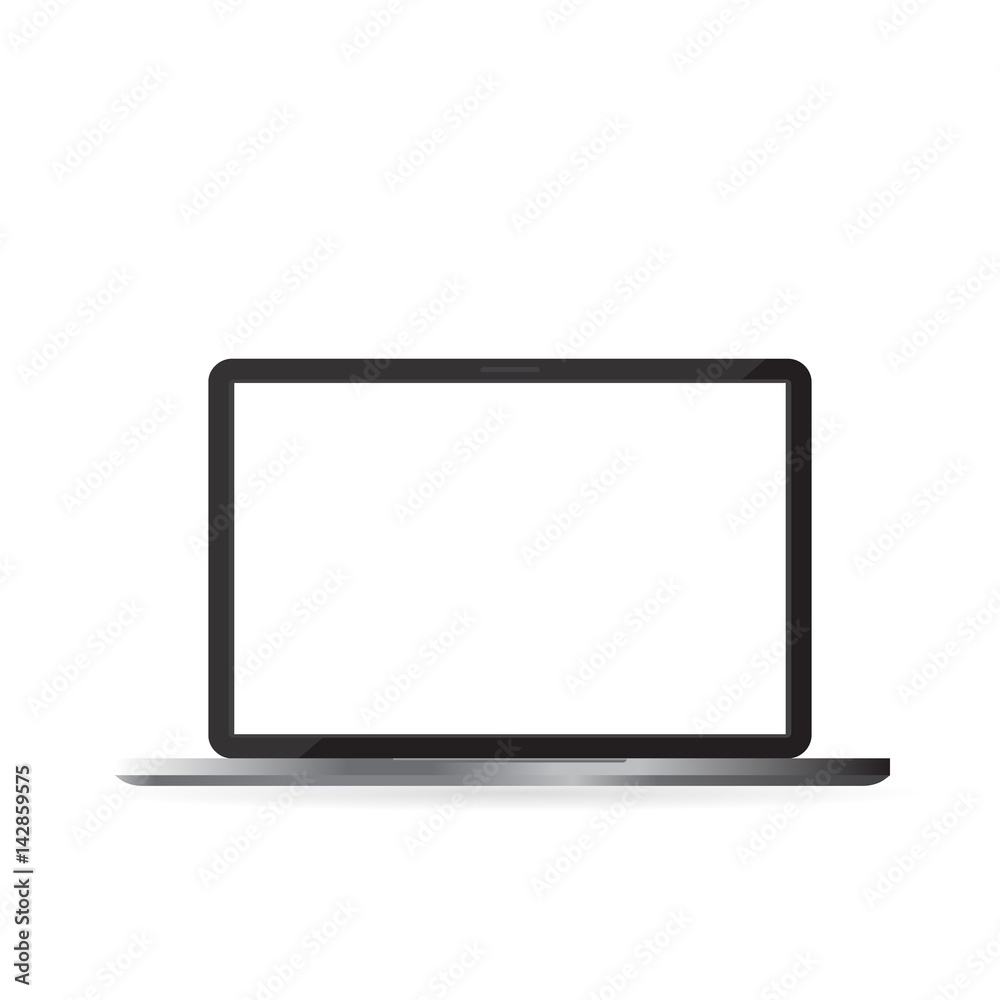 Vector realistic labtop isolated Vector realistic labtop isolated