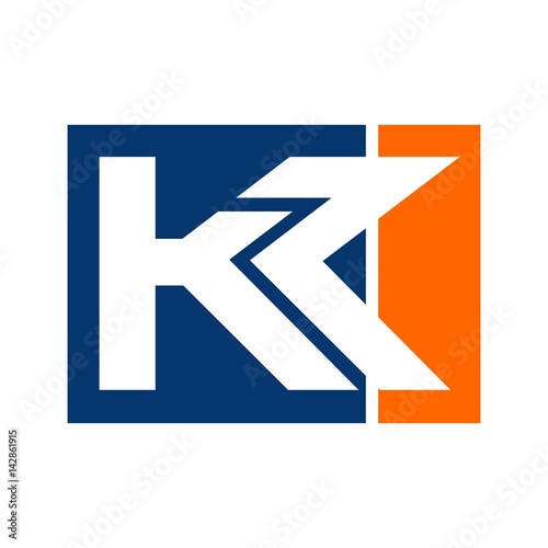 letter k and z logo vector.