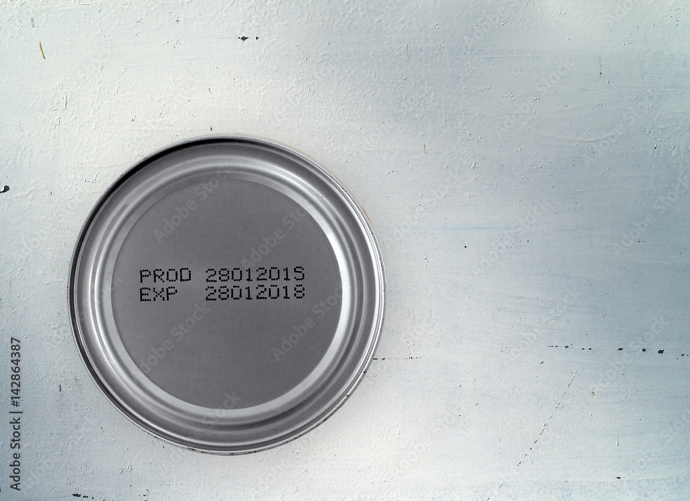 manufacturing date and expiry date printed on bottom of aluminum can