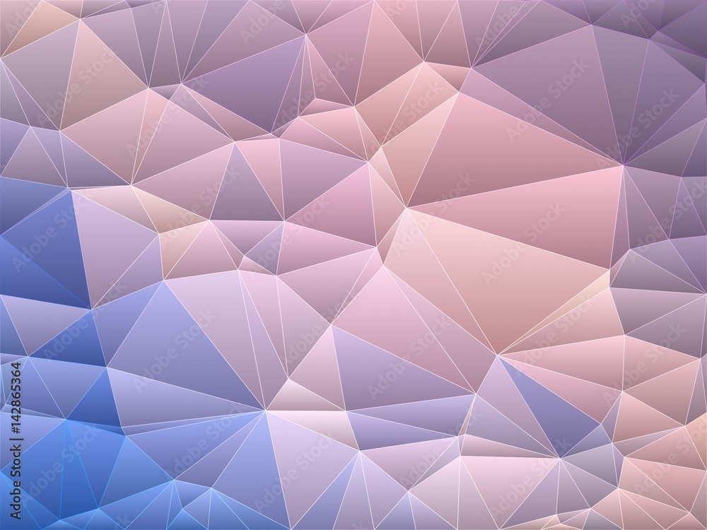 Obraz premium Pink and blue geometric abstract background illustration