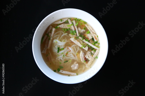 Pork Rice Noodle Soup, Vietnamese style 