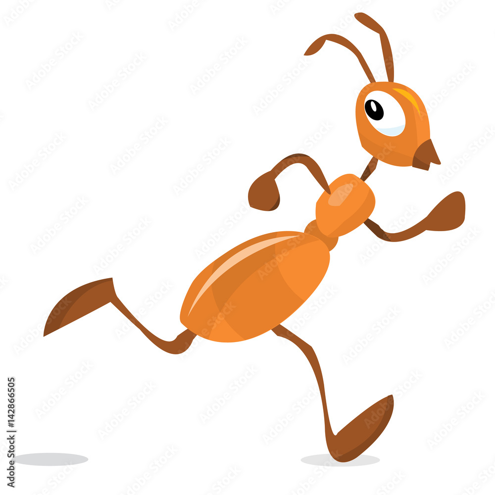 Running Ant Stock Vector | Adobe Stock