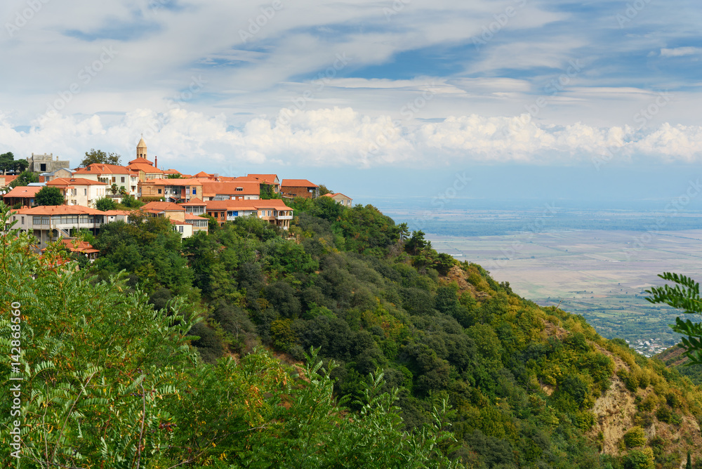 Obraz premium View of Signagi or Sighnaghi city. Georgia