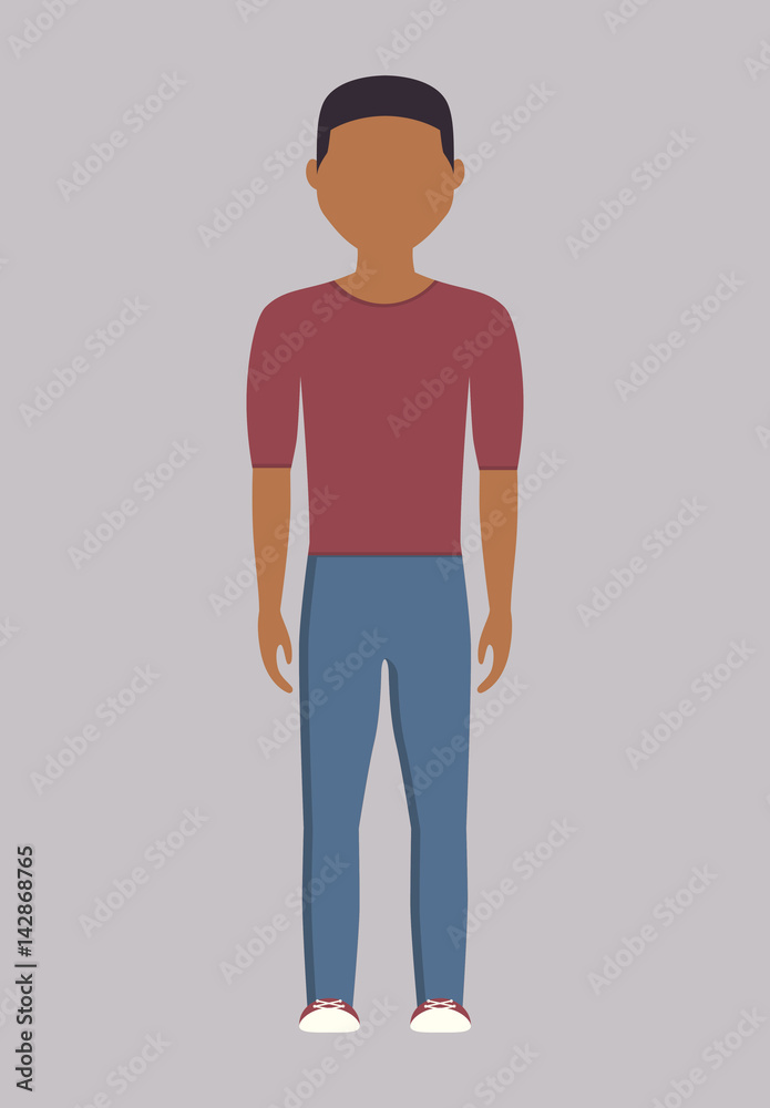 man wearing casual clothes over gray background. colorful design. vector illustration man wearing casual clothes over gray background. colorful design. vector illustration