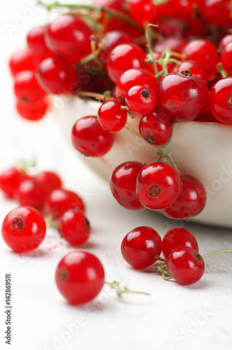 Red currants close-up