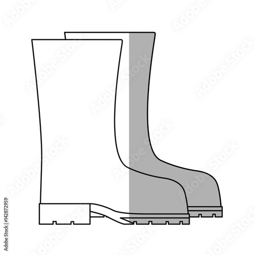 gardening boots icon over white background. vector illustration