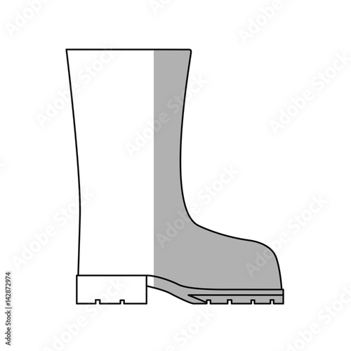 gardening boots icon over white background. vector illustration