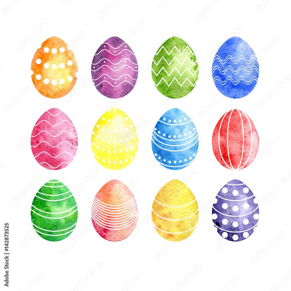 watercolor silhouettes of easter eggs watercolor silhouettes of easter eggs