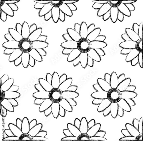 beautiful flowers background over white background. vector illustration