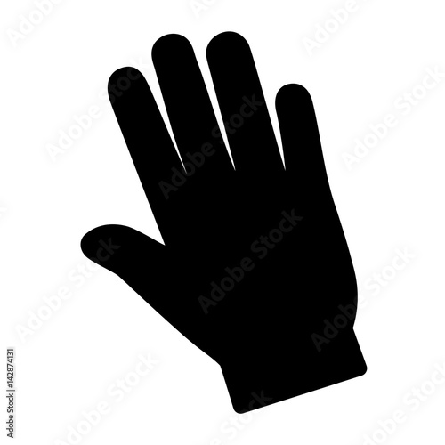 gardening gloves icon over white background. vector illustration