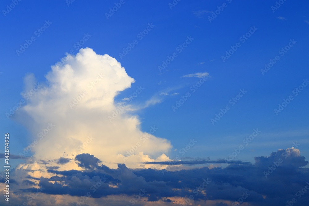 sky and soft cloud beautiful colorful evening nature space for add text