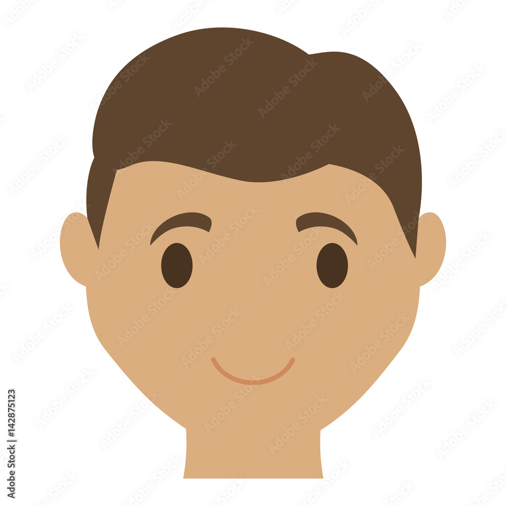 happy man face cartoon icon over white background. colorful design. vector illustration happy man face cartoon icon over white background. colorful design. vector illustration