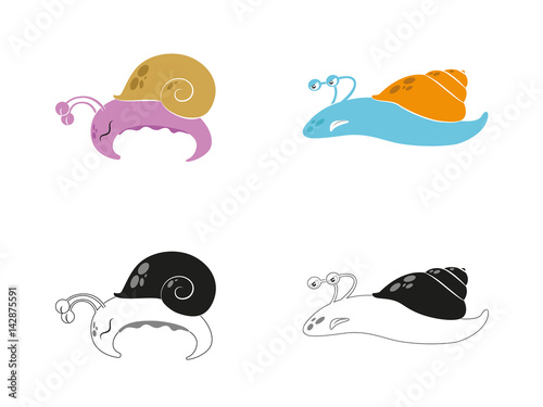 cute cartoon snail II