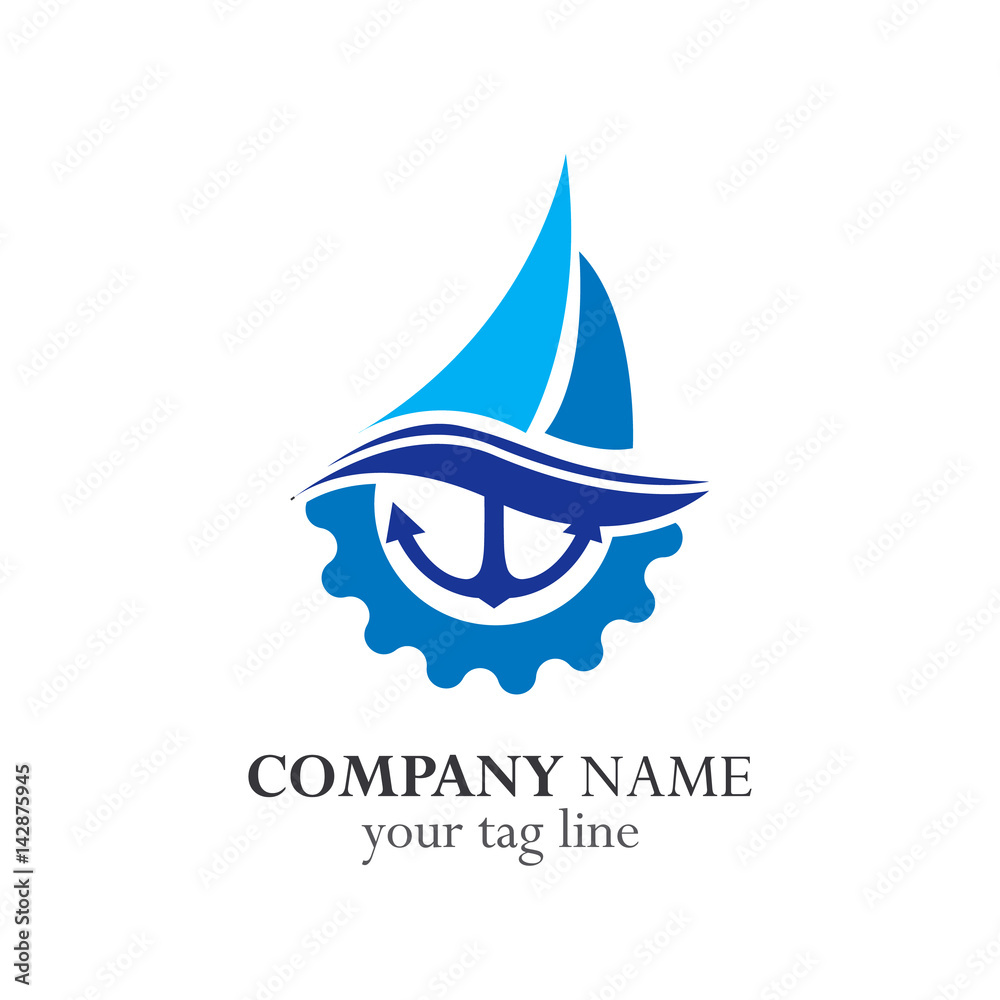 Fototapeta premium ANCHOR LOGO BUSINESS