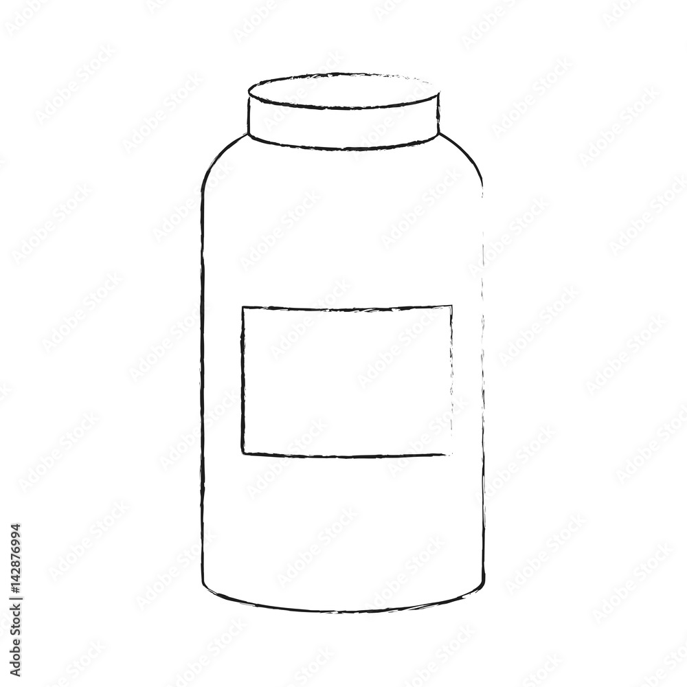 blank label jar icon image vector illustration design black sketch line blank label jar icon image vector illustration design black sketch line
