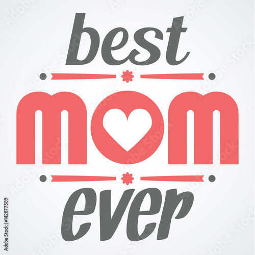Valokuva Happy Mothers Day typographical vector illustration