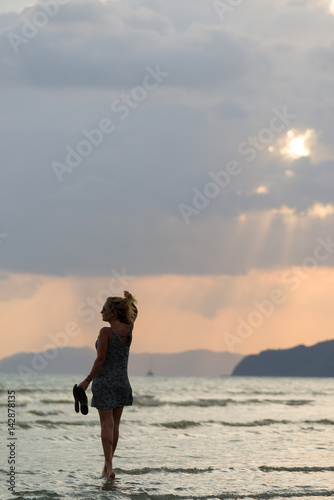 Woman at the beach in Thailand