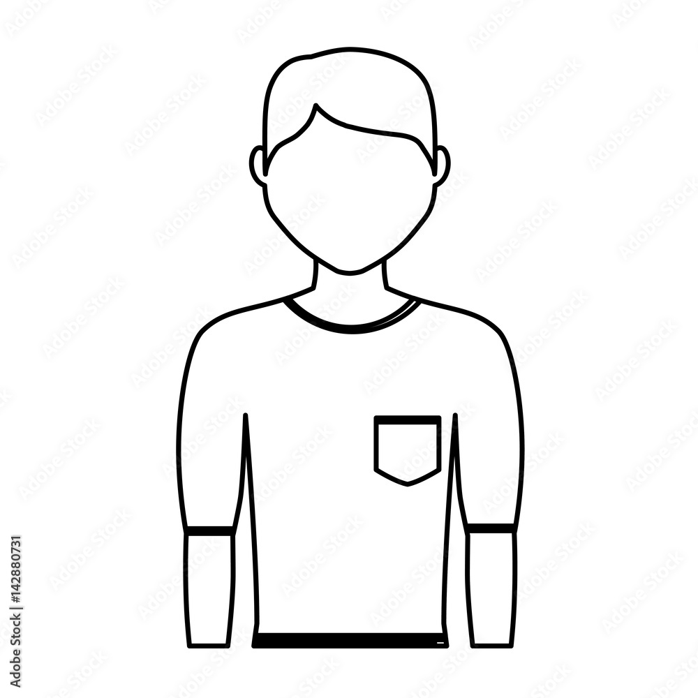 man cartoon wearing casual clothes icon over white background. vector illustration man cartoon wearing casual clothes icon over white background. vector illustration