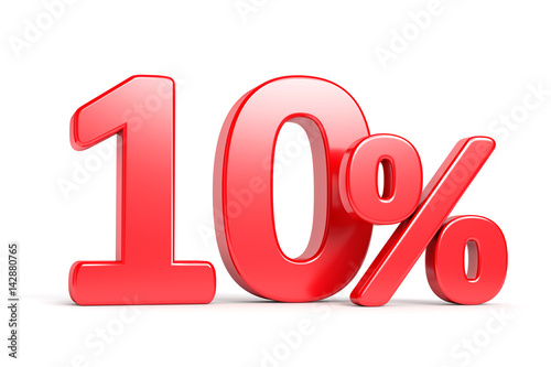 Ten percent discount concept