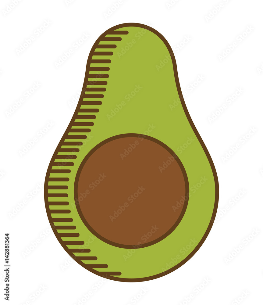 avocado vegetable icon over white background. colorful design. vector illustration avocado vegetable icon over white background. colorful design. vector illustration