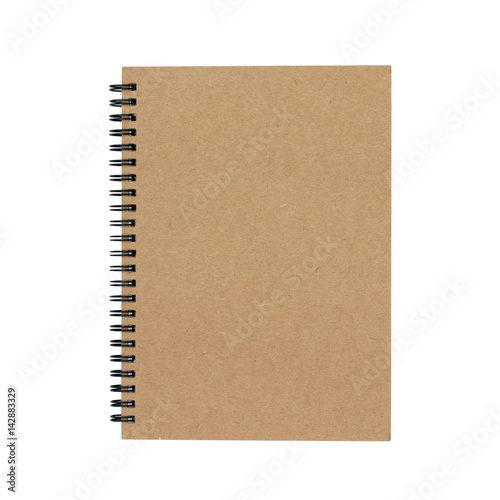 notebook with spiral binder isolated on white background - clipping paths