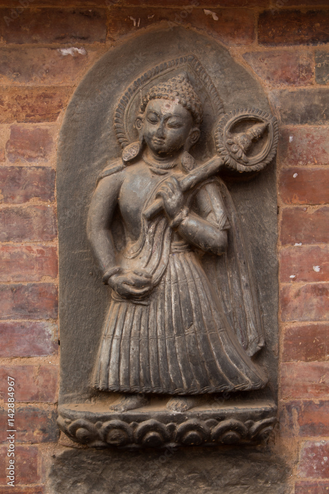 Hindu Goddess Sculpture Nepal