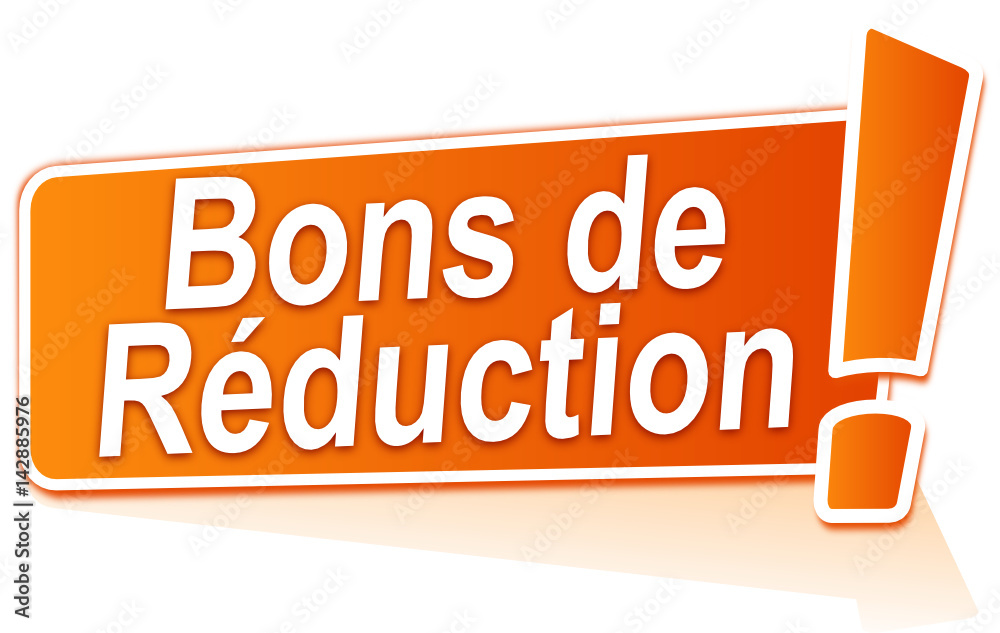 bons de réduction sur étiquette orange Adobe Stock