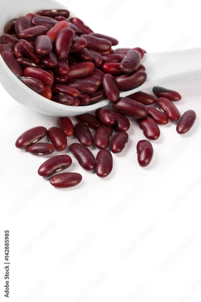 Red bean isolated on white background