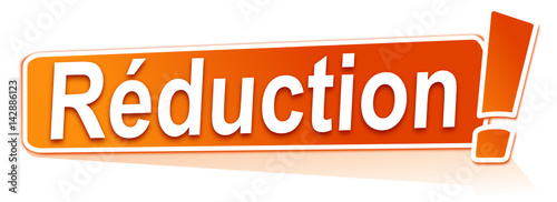 réduction sur  étiquette orange
