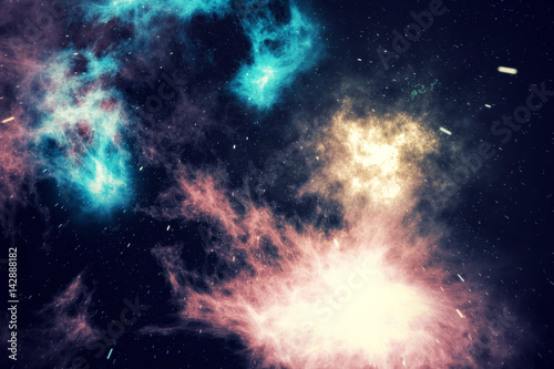 Universe filled with stars  nebula and galaxy  space dust in the universe  beautiful background with stars  3d rendering