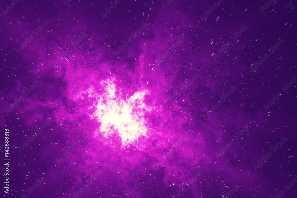 Universe star field in deep space with nebula many light years far from the Earth. Colorful background. 3d rendering