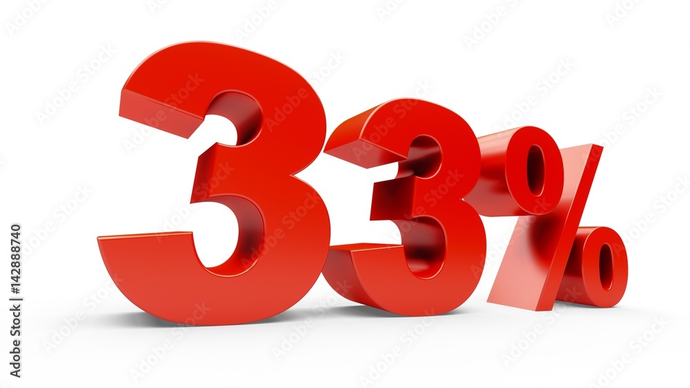 3D rendering shiny red discount 33 percent 3D rendering shiny red discount 33 percent