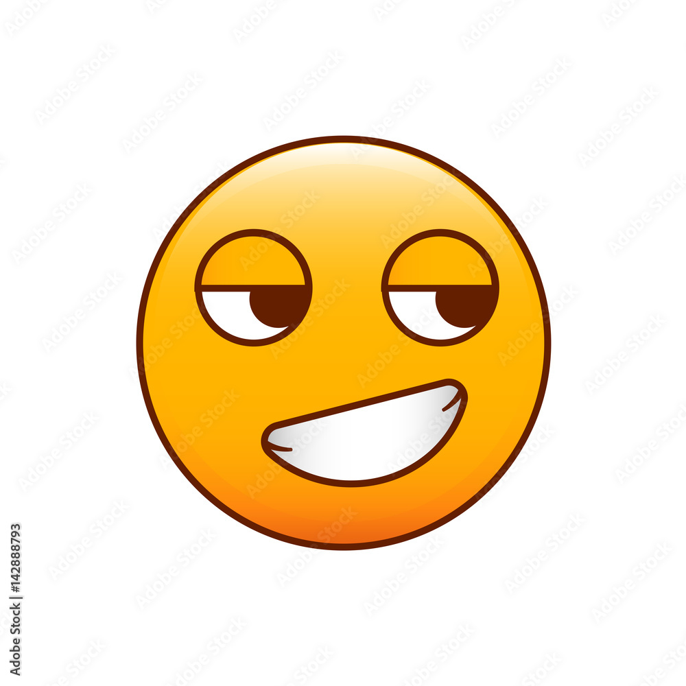 Flirting emoticon. Vector smiley Flirting emoticon. Vector smiley