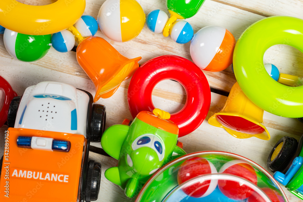 Naklejka premium Set of children toys