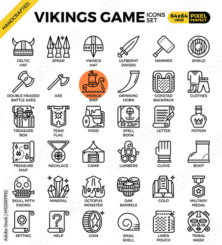 Fancy vikings game icons