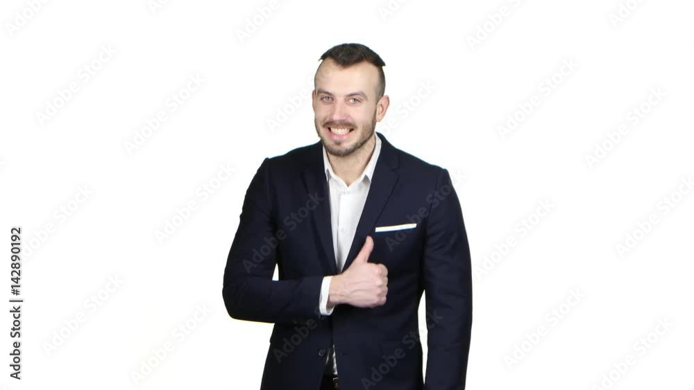 Man turns around and shows hand gesture all is well Man turns around and shows hand gesture all is well