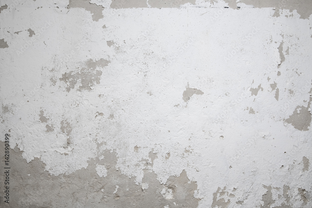 Obraz premium peeling white paint on old wall