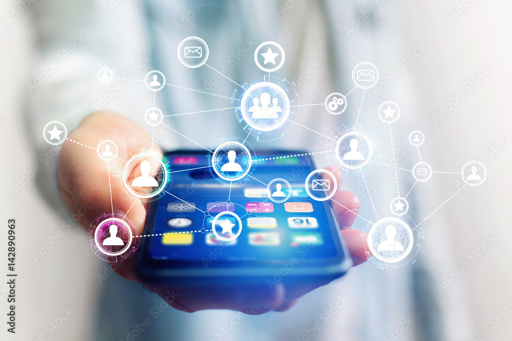 Concept of business international network interface - Technology concept Concept of business international network interface - Technology concept
