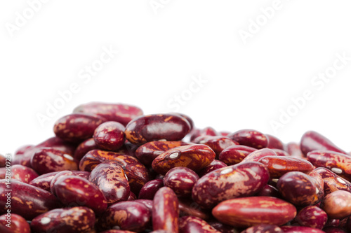 Red beans isolated on white background