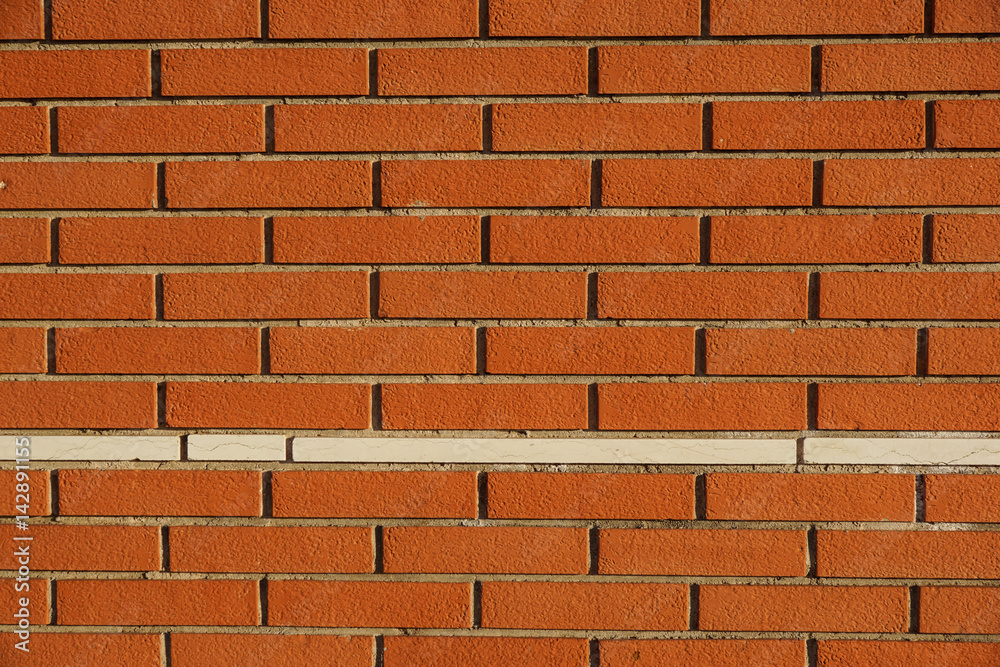 Obraz premium Background of red brick wall pattern texture. Great for graffiti inscriptions.