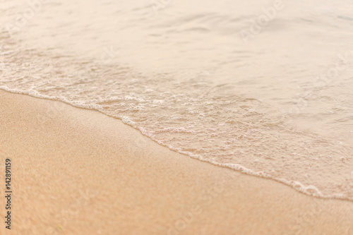 Clean beaches and sea waves in the sun.