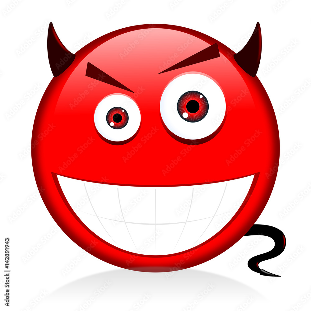 Emoji, emoticon - devil/ rage/ anger. Stock Illustration | Adobe Stock