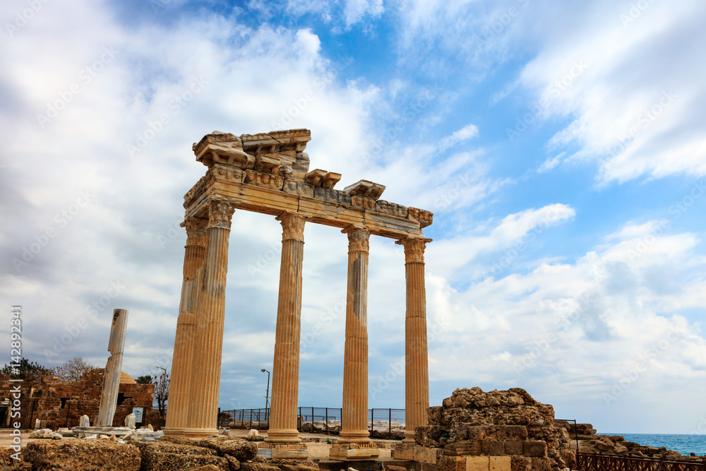 Temple of Apollo built in the 2nd century AD in Side Turkey