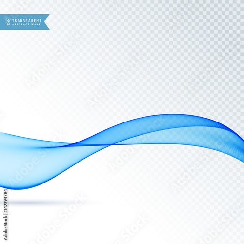 smooth blue vector wave background