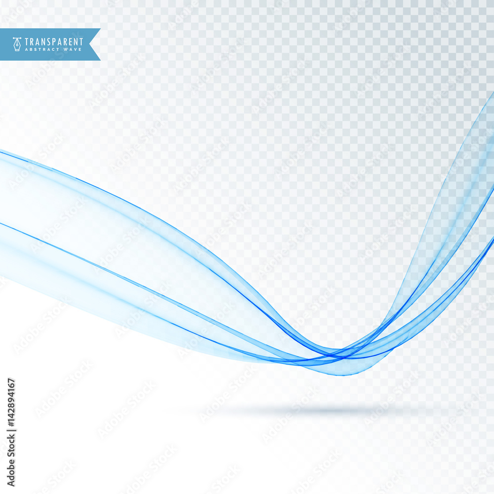 Obraz premium elegant flowing blue vector wave background