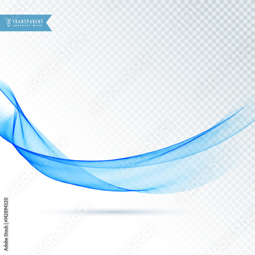 transparent background with blue wave effect